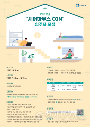 [크기변환]사본 -수원시, ‘셰어하우스CON’입주할 자립준비청년 추가 모집.png