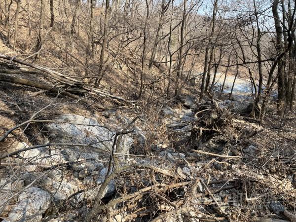 [크기변환]사본 -3-1. 수지구가 광교산 서봉사지터 등산로 수해현장을 복구했다. 복구 전 모습.jpg