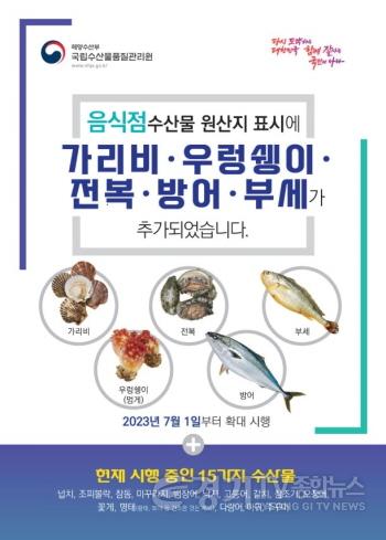 [크기변환]사본 -1. 용인특례시가 내달부터 음식점 수산물 원산지표시 의무를 20종으로 확대한다. 사진은 수산물 원산지표시 리플릿..jpg