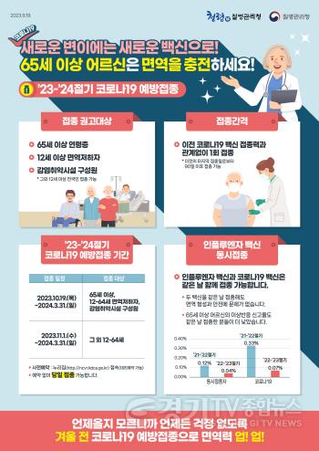 [크기변환]5. 용인특례시가 12세 이상 주민을 대상으로 23~24절기 코로나19 무료 예방접종을 진행한다. 사진은 관련 포스터..jpg