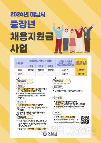 [크기변환]하남시, 중장년 채용지원금 ‘최대 380만원 지원’.jpg