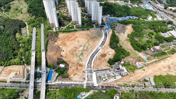 [크기변환]1. 삼가동 힐스테이트 아파트와 대체 진입도로.png