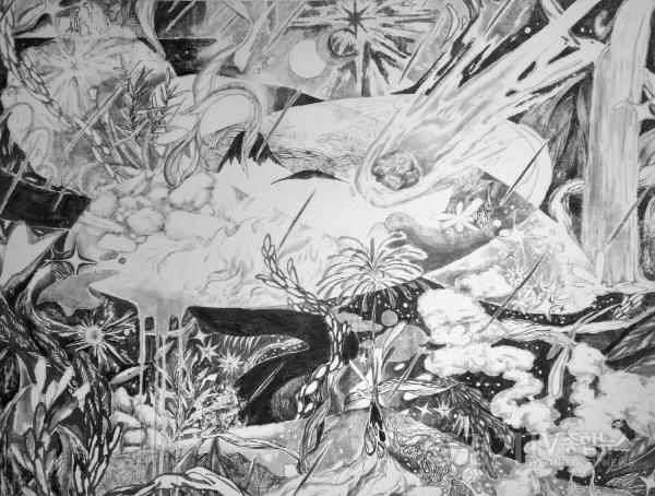 [크기변환]첨부2 전효경_재난이라는 호재_72.7×90.9cm_장지에 수묵_2024.jpg