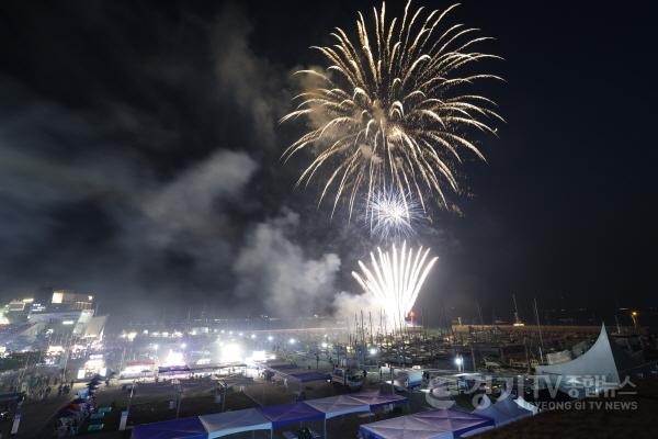 [크기변환]1-8. 화성 뱃놀이 축제가 열린 전곡항 밤하늘을 화려한 불꽃이 수놓고 있다.jpg