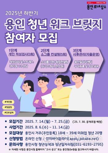 [크기변환]3. 용인특례시 청년 워크 브릿지 참여자 모집 안내 포스터.jpg