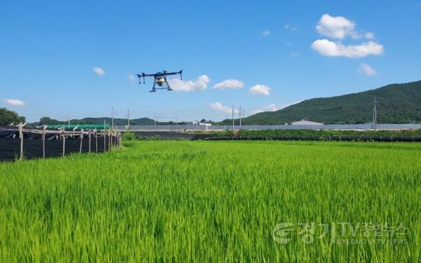 [크기변환]2-1. 벼 재배지 드론 방제작업 사진.jpg