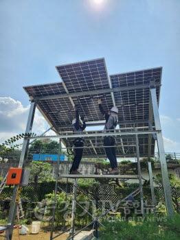 [크기변환]1. 2025년 융복합지원사업 컨소시엄이 처인구 포곡읍 금어리에 설치한 태양광 발전설비.jpeg