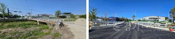 [크기변환]1. 예지교 확장 공사 전(왼쪽)과 공사 후(오른쪽) 모습.jpg