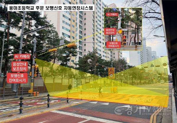 [크기변환]1-2. 용마초등학교 후문에 설치된 보행신호 자동연장시스템.jpg