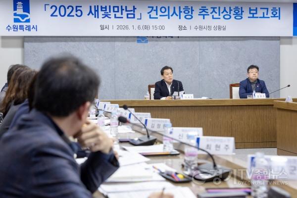 [크기변환]1-1) 이재준 수원특례시장, “민원을 유형별로 분류하고, 체계적으로 분석해 효율적으로 처리해야”.jpg