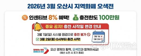 [크기변환]2.오산시, 3월 오색전 8% 지급…충전 한도 100만 원-2.jpg
