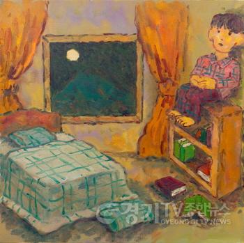 [크기변환][사진자료] 콰 야, 〈어디로 향할지 고민하다가 결국 문 밖으로 나가지 못한 날〉, 2025, 캔버스에 유채, 60.5 × 60.5 cm.jpg