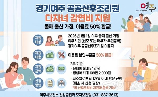 [크기변환]01-여주 공공산후조리원, 둘째 출산 여주 시민 이용료 50% 감면 지원.jpg