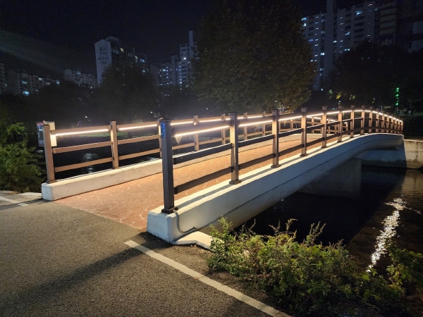 [경기티비종합뉴스] 용인특례시 죽전1동, 탄천 제4·6인도교 LED 경관조명 설치