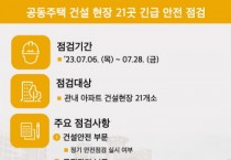 용인특례시, 공동주택 건설 현장 21곳 긴급 안전 점검   -경기티비종합뉴스-