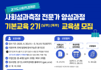 [경기티비종합뉴스] 경기도사회적경제원, ‘사회성과측정 전문가 양성과정 기본교육’ 교육생 모집