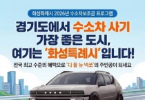 [경기티비종합뉴스] 화성특례시, 2026년 수소자동차 구매지원 추진... 대당 3,500만 원 지원