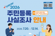 [경기티비종합뉴스] 제천시, ‘2026년 주민등록 사실조사’ 실시…“정부24 앱으로 간편하게 참여하세요”