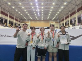 [경기티비종합뉴스] 경기주택도시공사GH 김용진 사장, 여자레슬링팀, KBS배 전국레슬링대회 금2·동1 획득