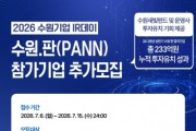 [경기티비종합뉴스] 수원특례시, ‘2026 수원기업 아이알(IR)데이 수원.판(PANN)’ 참가 기업 추가 모집한다