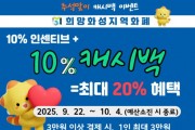 [경기티비종합뉴스] 화성특례시, 추석맞이 희망화성지역화폐 캐시백 10% 추가 지급