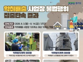 [경기티비종합뉴스] 경기도 특사경, 악취배출 사업장 불법행위 10곳 적발