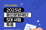 [경기티비종합뉴스] 용인문화재단, ‘시민이 선정하는 2025년 용인문화재단 5대 사업’ 온라인 투표 실시