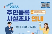 [경기티비종합뉴스] 이천시, 오는 7월 20일부터 「2026년 주민등록 사실조사」 실시