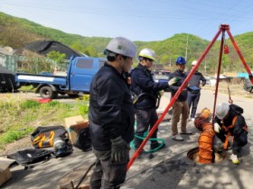 [경기티비종합뉴스] 광주도시관리공사 최찬용 사장 "밀폐공간 질식재해 예방 모의훈련 실시"